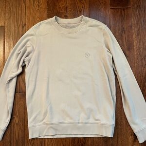 Vuori Men's Cypress Logo Crewneck in Natural, Size Medium